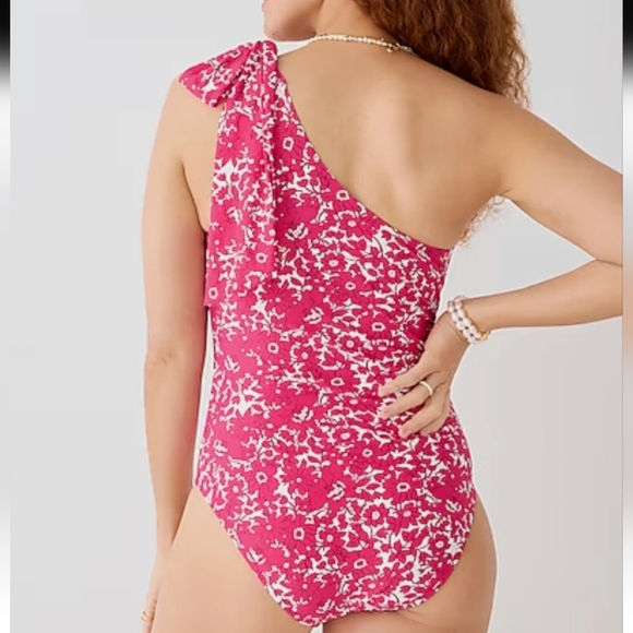 J. Crew Pink Floral One-Piece Swimsuit - Picture 8 of 9